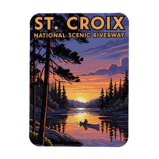 Magnet Flexible Wisconsin St Croix National Riverway Travel (Vertical)