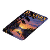 Magnet Flexible Wisconsin St Croix National Riverway Travel (Côté Gauche)