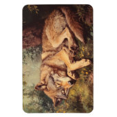 Magnet Flexible Wolf Dormir Dans La Forêt (Vertical)
