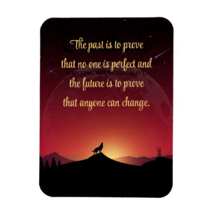 Magnet Flexible Wolf et ciel nocturne Personne n'est parfait