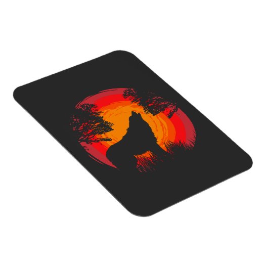 Magnet Flexible Wolf Howling au soleil (Côté Droit)