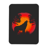Magnet Flexible Wolf Howling au soleil (Vertical)