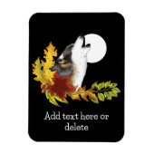 Magnet Flexible Wolf Howling Moon (Vertical)