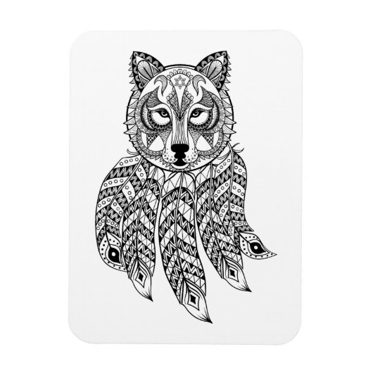 Magnet Flexible Wolf Inspiré Avec Dreamcatcher (Vertical)
