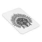 Magnet Flexible Wolf Inspiré Dans Le Bonnet De Guerre En Plumes (Côté Droit)