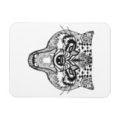 Magnet Flexible Wolf inspiré par Zentangle (Horizontal)