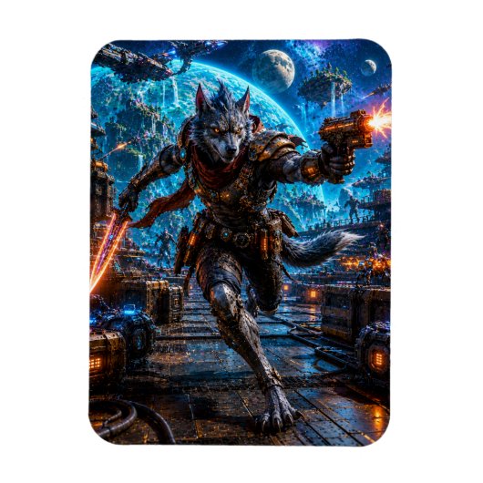 Magnet Flexible Wolf-Like Alien Pirate — Running Assault (Vertical)