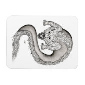 Magnet Flexible Wolfdragon design noir et blanc (Horizontal)
