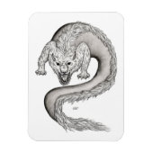 Magnet Flexible Wolfdragon design noir et blanc (Vertical)
