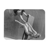 Magnet Flexible Woman on diving board (Horizontal)
