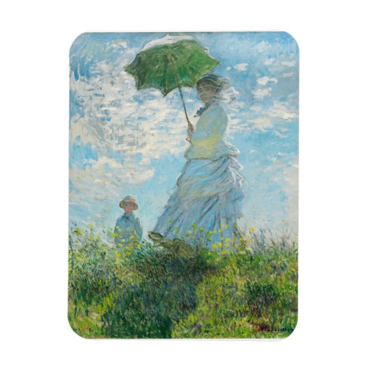 Magnet Flexible Woman with a Parasol  Claude Monet  (Vertical)