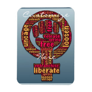 Magnet Flexible women's rights raised fist 2017 LGBTQIA