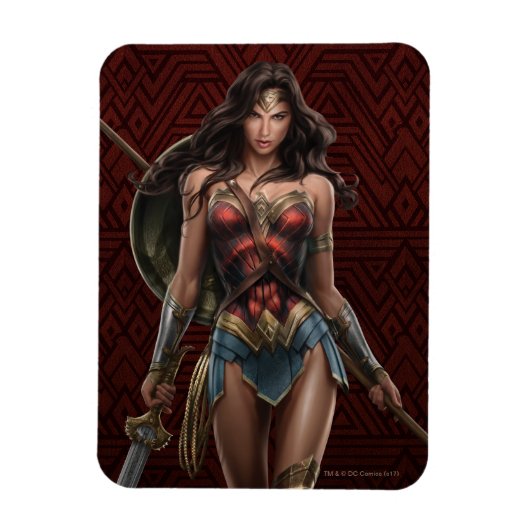 Magnet Flexible Wonder Woman Battle-Ready Comic Art (Vertical)