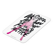 Magnet Flexible Wonder Woman Brush Typography Art (Côté Gauche)