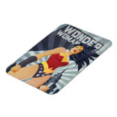 Magnet Flexible Wonder Woman Retro City Sunburst (Côté Gauche)