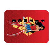 Magnet Flexible Wonder Woman With Sword - Fierce (Horizontal)