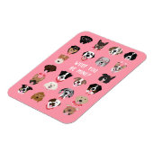 Magnet Flexible Woof You Be Mine Motif de Visage de Chien (Côté Gauche)