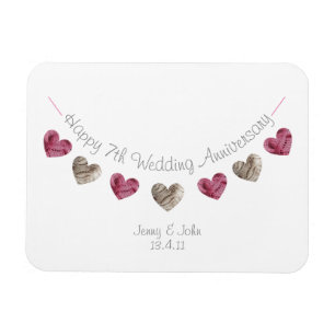 Magnet Flexible Wool 7e anniversaire mariage de bunding cadeau