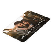 Magnet Flexible Worth the Wait Mariage Photo Script Modern Overlay (Côté Gauche)
