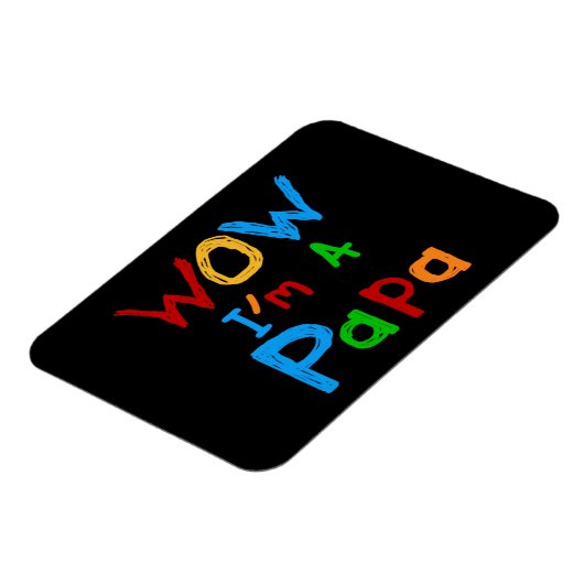 Magnet Flexible Wow, je suis un Papa Tshirts et GIfts (Côté Gauche)