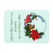 Magnet Flexible Wreath de la souris de Noël (Horizontal)