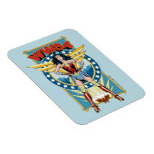 Magnet Flexible WW84 | Retro Comic Wonder Woman Badge de caractère (Côté Droit)