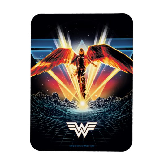 Magnet Flexible WW84 | Retrowave Wonder Woman des années 80 (Vertical)