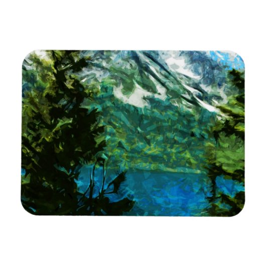 Magnet Flexible Wyoming Grand Teton Mountains Abstrait (Horizontal)