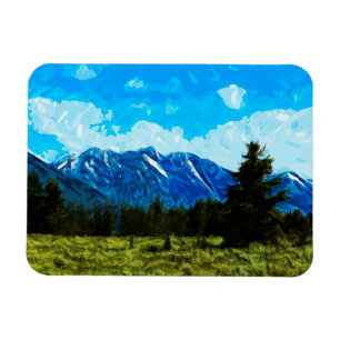 Magnet Flexible Wyoming Grand Teton Mountains Abstrait
