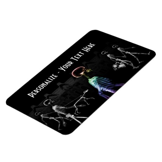 Magnet Flexible X-Ray Skeletons Midnight Stroll - B&W & Rainbow (Côté Gauche)