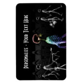 Magnet Flexible X-Ray Skeletons Midnight Stroll - B&W & Rainbow (Vertical)
