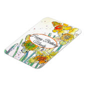 Magnet Flexible Yellow Daffodil Spring Flower Watercolor Birthday (Côté Gauche)