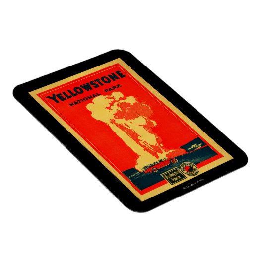 Magnet Flexible Yellowstone, Ancienne affiche publicitaire fidèle (Côté Droit)