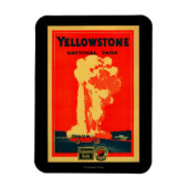 Magnet Flexible Yellowstone, Ancienne affiche publicitaire fidèle (Vertical)