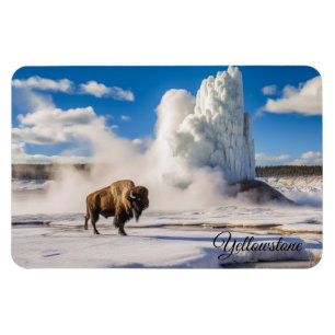 Magnet Flexible Yellowstone Magnet-Buffalo Geyser
