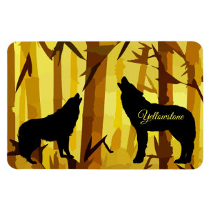 Magnet Flexible Yellowstone Magnet-Wolf