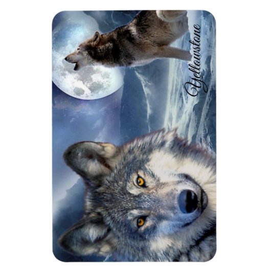 Magnet Flexible Yellowstone Magnet-Wolf (Vertical)