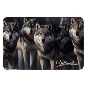 Magnet Flexible Yellowstone Magnet-Wolves