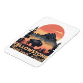 Magnet Flexible Yellowstone National Park Mountain Photo (Côté Gauche)