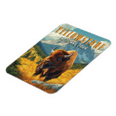 Magnet Flexible Yellowstone : Un voyage rétro (Côté Gauche)