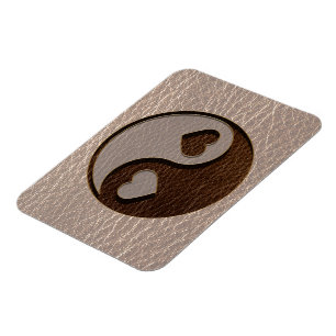Magnet Flexible Yin Yang Coeur doux en cuir