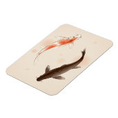 Magnet Flexible Yin Yang Koi fishes in oriental painting (Côté Gauche)