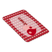 Magnet Flexible Ying Yang Heart (Rouge/Rose) (Côté Droit)
