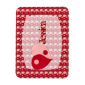Magnet Flexible Ying Yang Heart (Rouge/Rose) (Vertical)