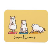 Magnet Flexible Yoga Llamas (Horizontal)
