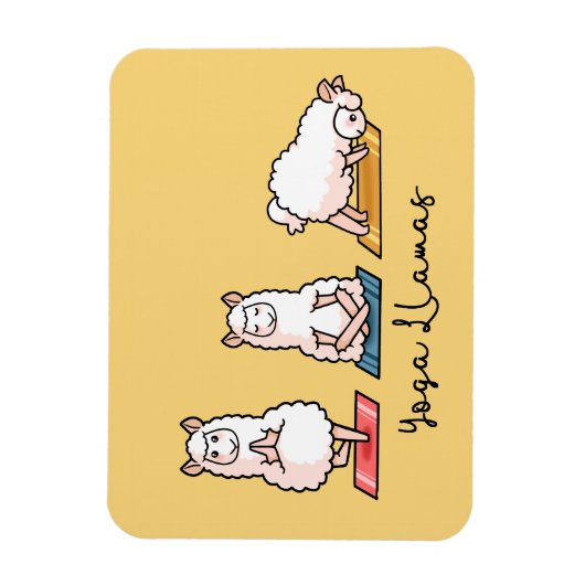 Magnet Flexible Yoga Llamas (Vertical)