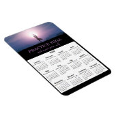 Magnet Flexible Yoga Vrksasana Pose Black Purple 2020 Calendrier (Côté Droit)