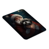Magnet Flexible Yorkipoo avec Noël Festif du Père Noël (Côté Droit)