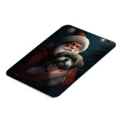 Magnet Flexible Yorkipoo avec Noël Festif du Père Noël (Côté Gauche)