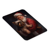 Magnet Flexible Yorkshire Terrier Santa Claus Festive Noël (Côté Droit)